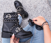 Women Lace Up of Luck New Fashion Ladies Women's Boots with Rivet Decorations Shoes