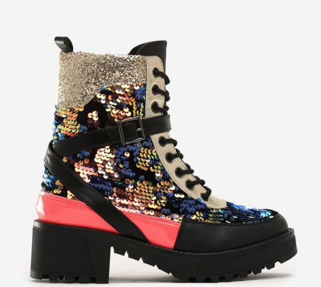 Hot Sell Vintage Style Camouflage Flat Boots Outdoor Casual Women