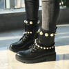 New Autumn And Winter Fancy Ankle New Fashion Pearl Shoes with Flat Heel for Women Winter Boots