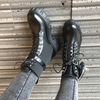 New Design Fashion Boots with Pocket Lace Up Mid Calf Women Boots Popular Female Shoes