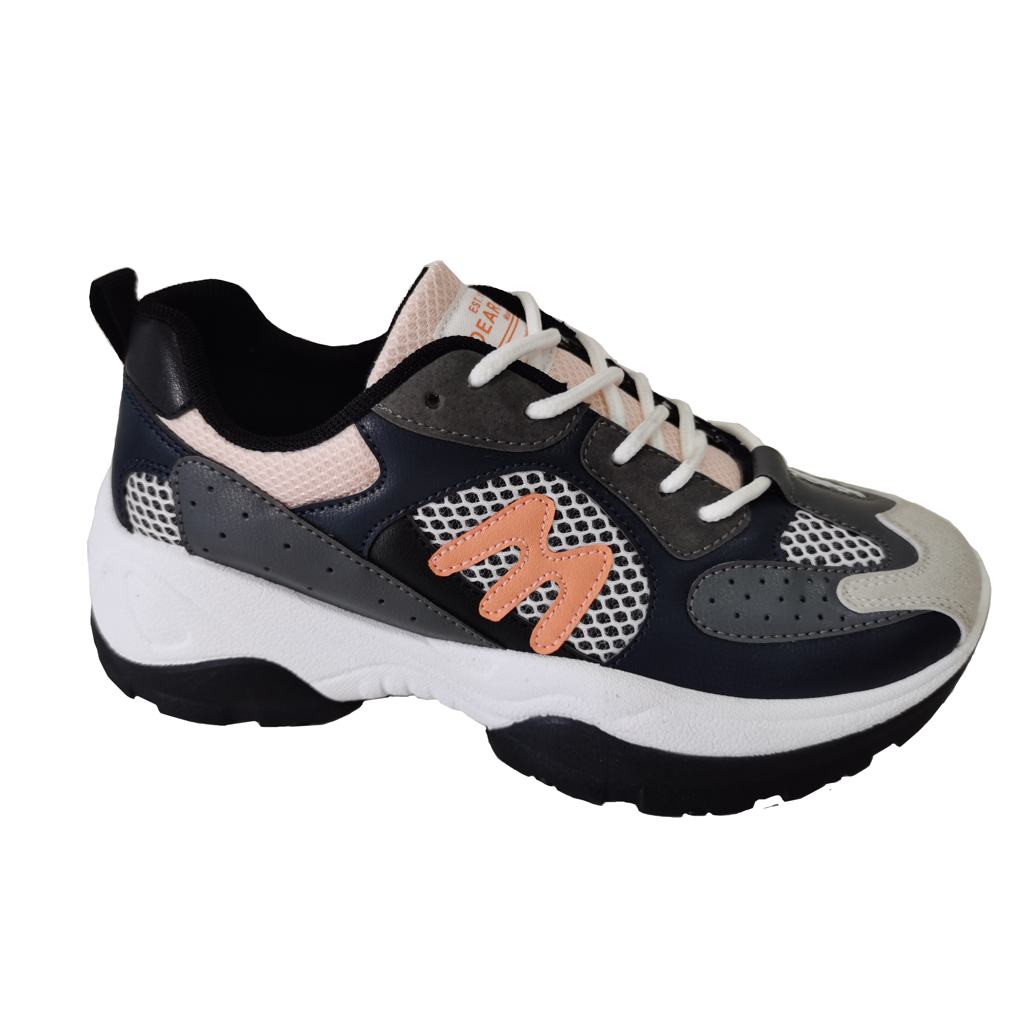 Low Price Women Black White Breathable Comfort Running Shoes Sports Shoes
