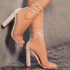 Economical Custom Design Fashion Block High Heel Sandals for Women