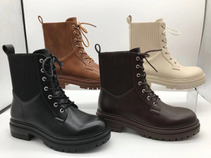 Hot Selling New Design Winter Black Casual Leather Shoes for Women
