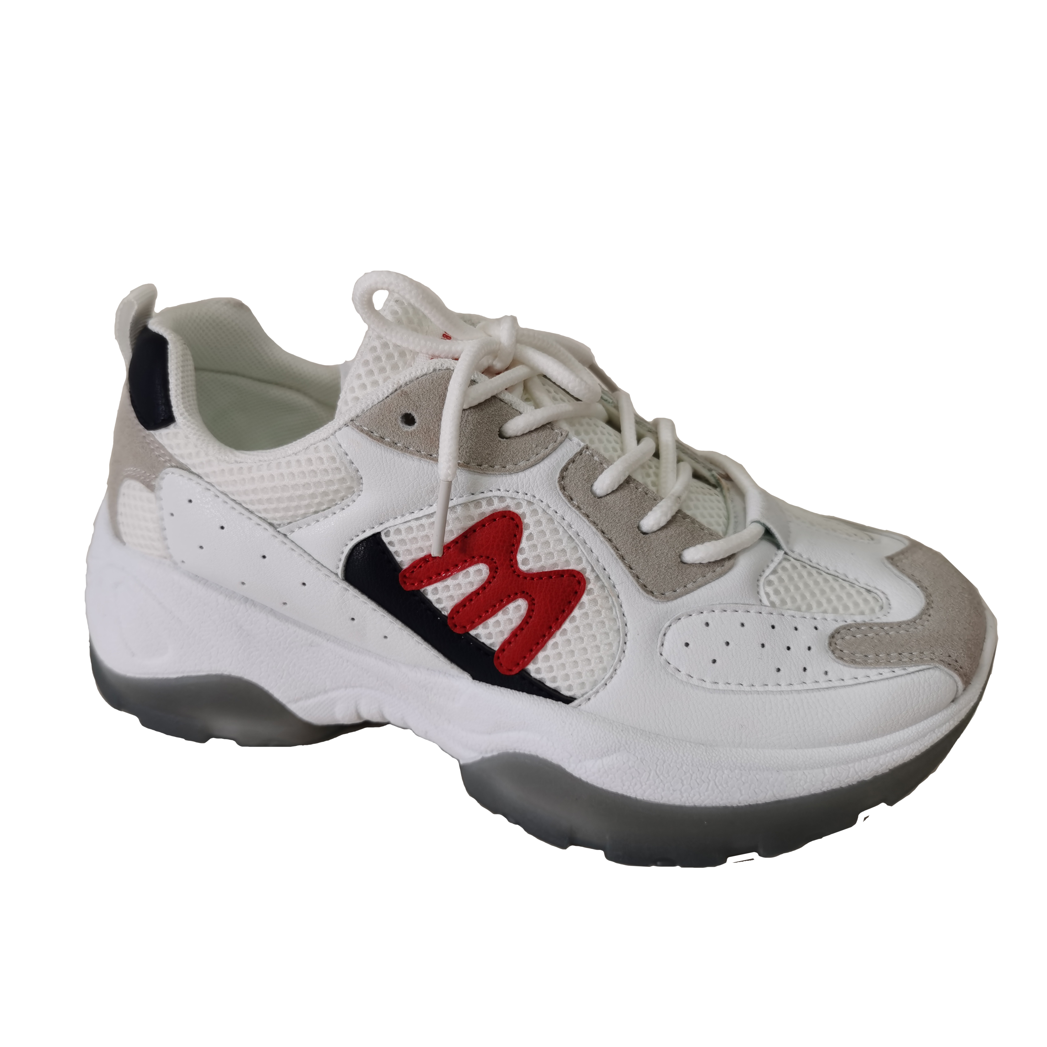 Low Price Women Black White Breathable Comfort Running Shoes Sports Shoes