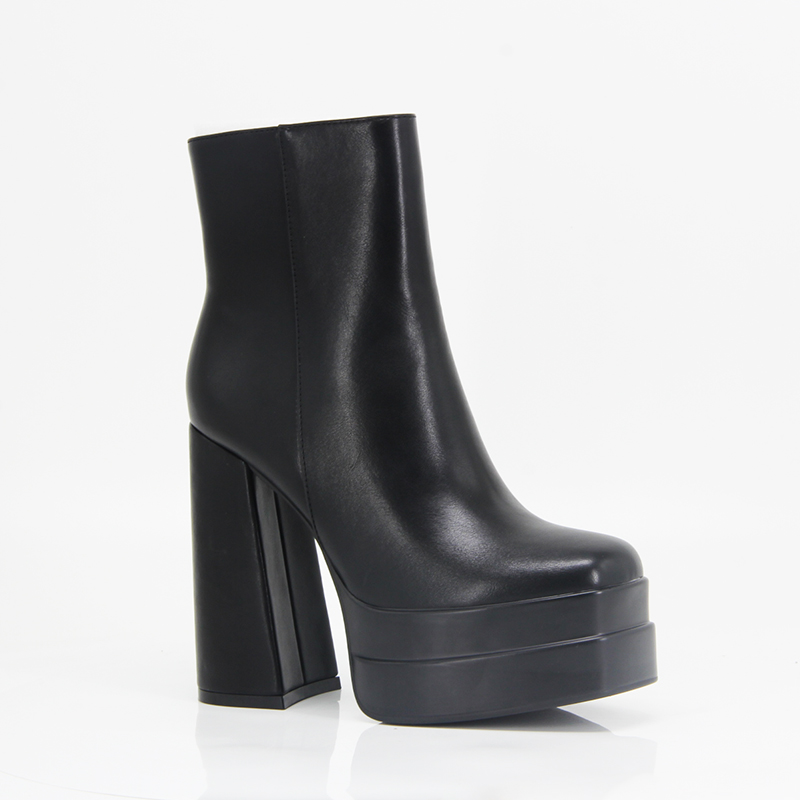 Western Wear Near Me Boots Black Friday Leather Waterproof Wide Calf Black Chunky Cowgirl Boots with Fur for Women