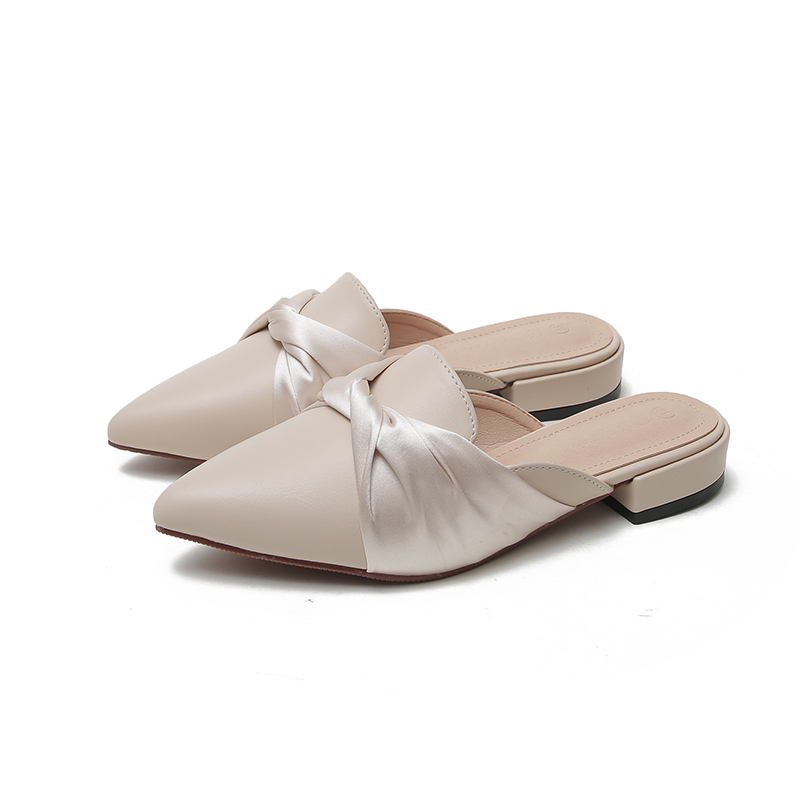 Durable low price apricot color women flat summer sandal shoes
