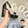 Summer New Explosion Women's Belt Buckle Heel Fashion Chunky Ladies Sandals Ankle Strap Pump Shoes