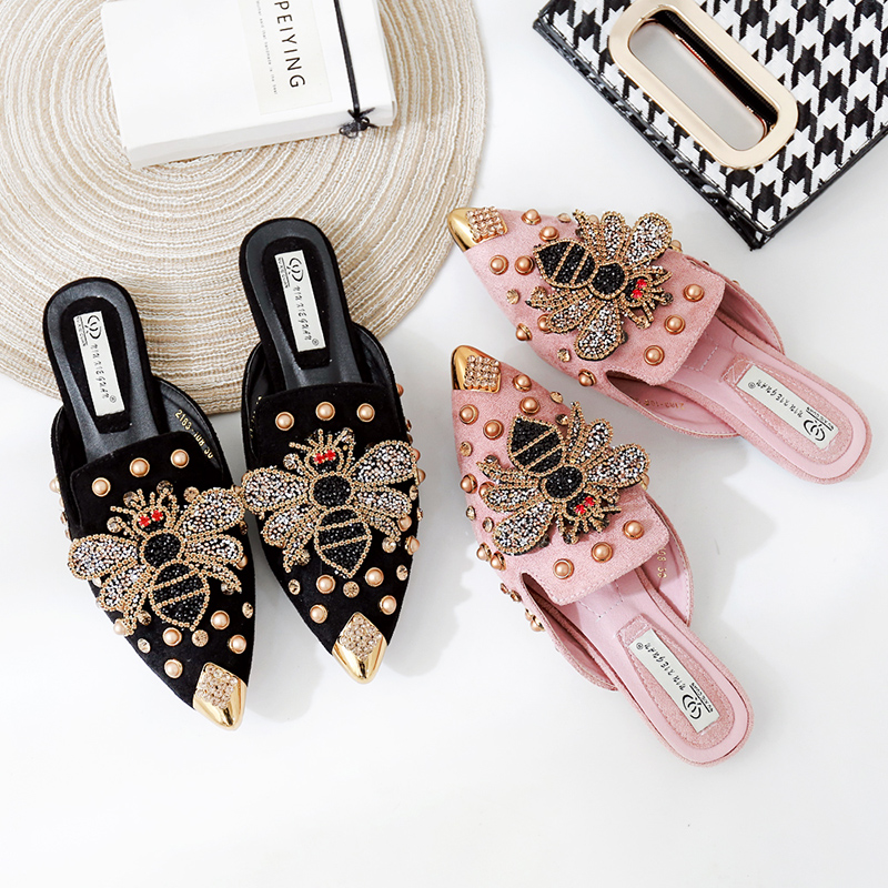Customized New Women Flats Sandal Shoes Fashion Pink Flat Sandal