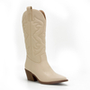 Conbat White Walking Wellington Waterproof Casual Platform Western Wear White Cowboy Boots 