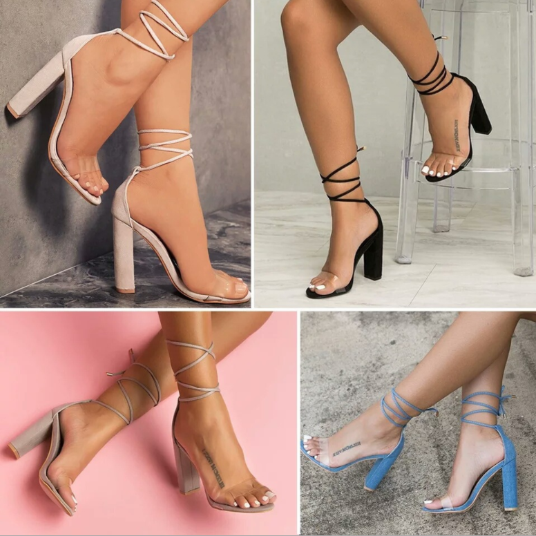 Economical Custom Design Fashion Block High Heel Sandals for Women