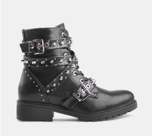 Women Lace Up of Luck New Fashion Ladies Women's Boots with Rivet Decorations Shoes