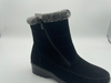 Women Black Suede Ankle Boots Outsole with Antiskid Device Metal Tool Winter Snow Boots