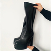 Black Combat Boots Women Platform Motocross Designer Cheap Cowboy Best Walking Boots