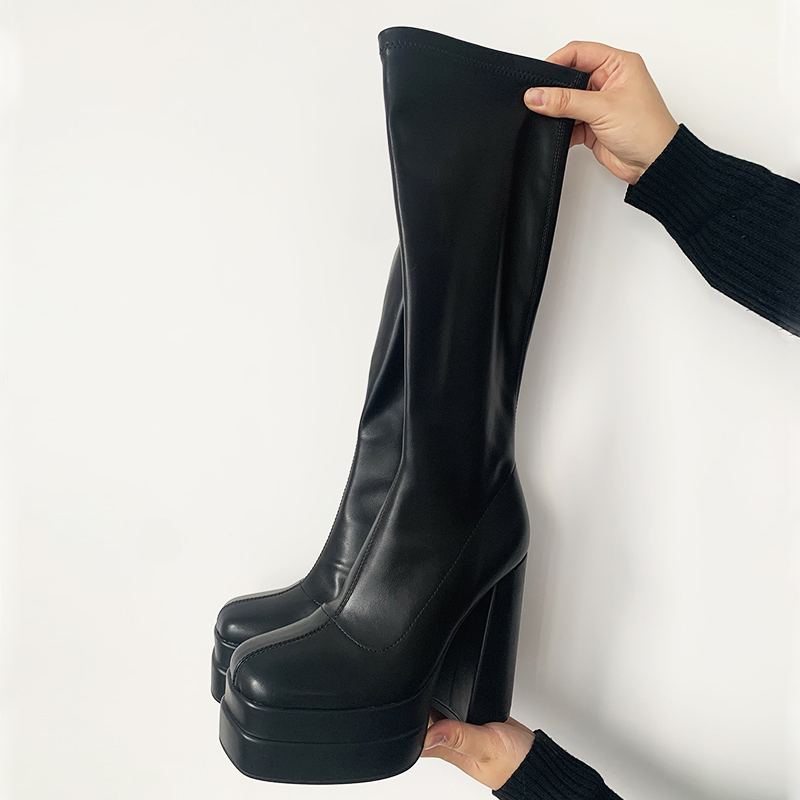 Black Combat Boots Women Platform Motocross Designer Cheap Cowboy Best Walking Boots