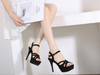 Wholesale Korean Style Comfortable 4cm Platform High Heel Sandals for Women