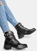Women Lace Up of Luck New Fashion Ladies Women's Boots with Rivet Decorations Shoes