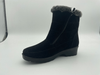 Women Black Suede Ankle Boots Outsole with Antiskid Device Metal Tool Winter Snow Boots