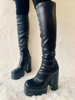 Black Combat Boots Women Platform Motocross Designer Cheap Cowboy Best Walking Boots