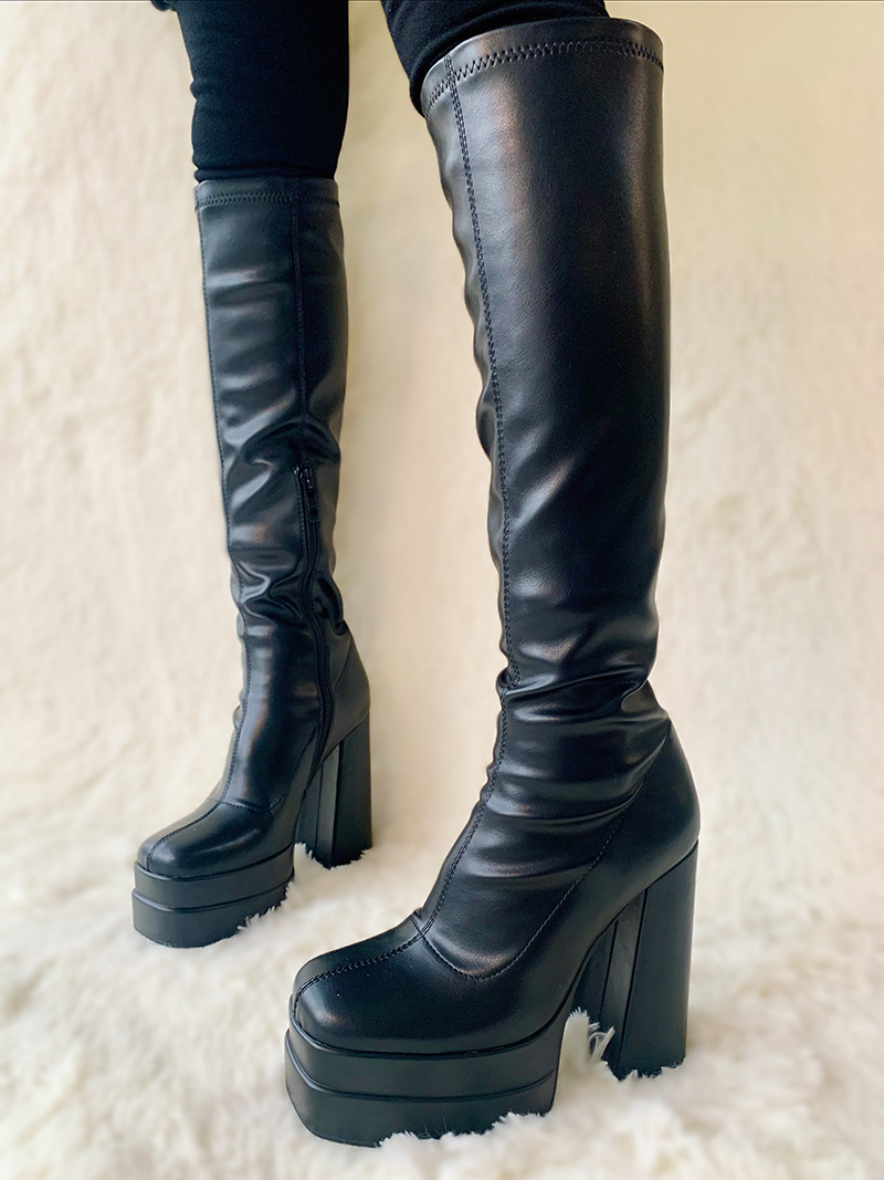 Black Combat Boots Women Platform Motocross Designer Cheap Cowboy Best Walking Boots