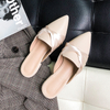 Durable low price apricot color women flat summer sandal shoes