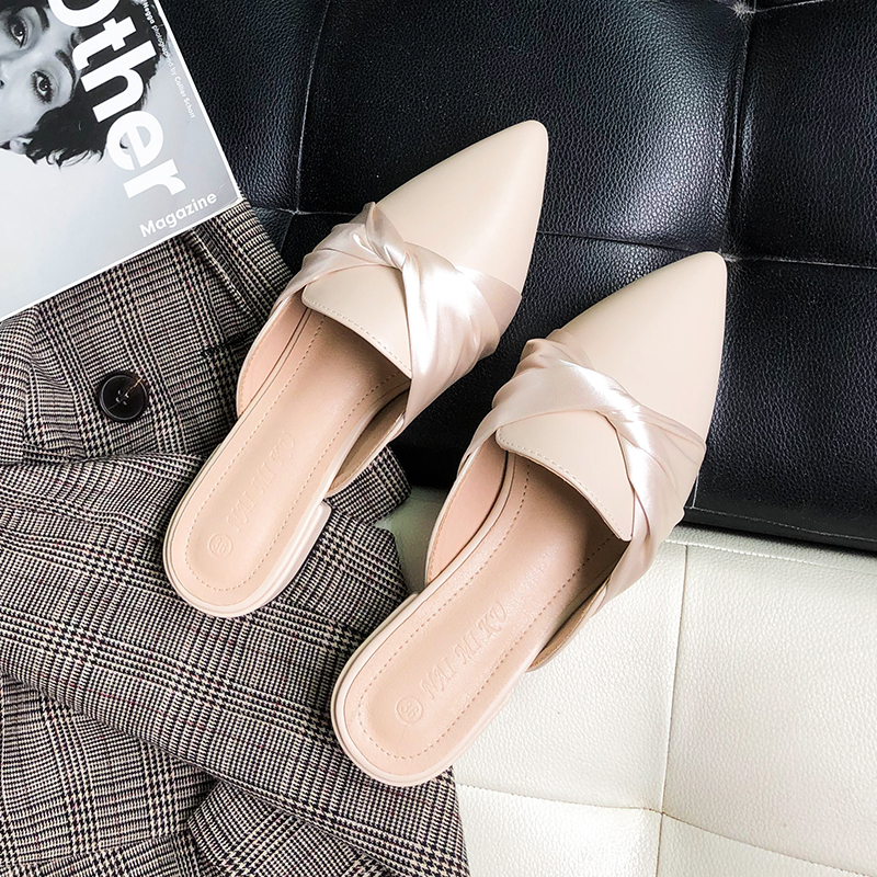 Durable low price apricot color women flat summer sandal shoes