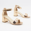 Factory Direct Cheap Price Custom High Heel Sandals Pu Fashion Low-heel Sandals Women