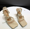 Weaving Fashion Design Sandals Summer New Fashion Thin High Heels Women's Sandals