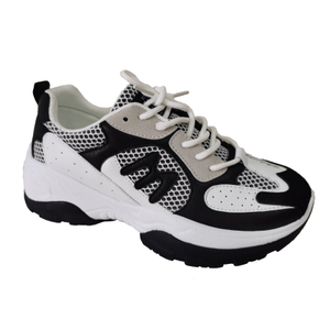 Low Price Women Black White Breathable Comfort Running Shoes Sports Shoes