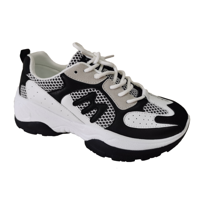 Low Price Women Black White Breathable Comfort Running Shoes Sports Shoes