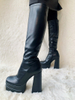 Black Combat Boots Women Platform Motocross Designer Cheap Cowboy Best Walking Boots