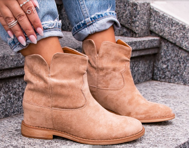 Hot Sell High Quality Latest Fashion Womens Trend Suede Leather Girls Cowboy Boots