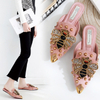 Customized New Women Flats Sandal Shoes Fashion Pink Flat Sandal