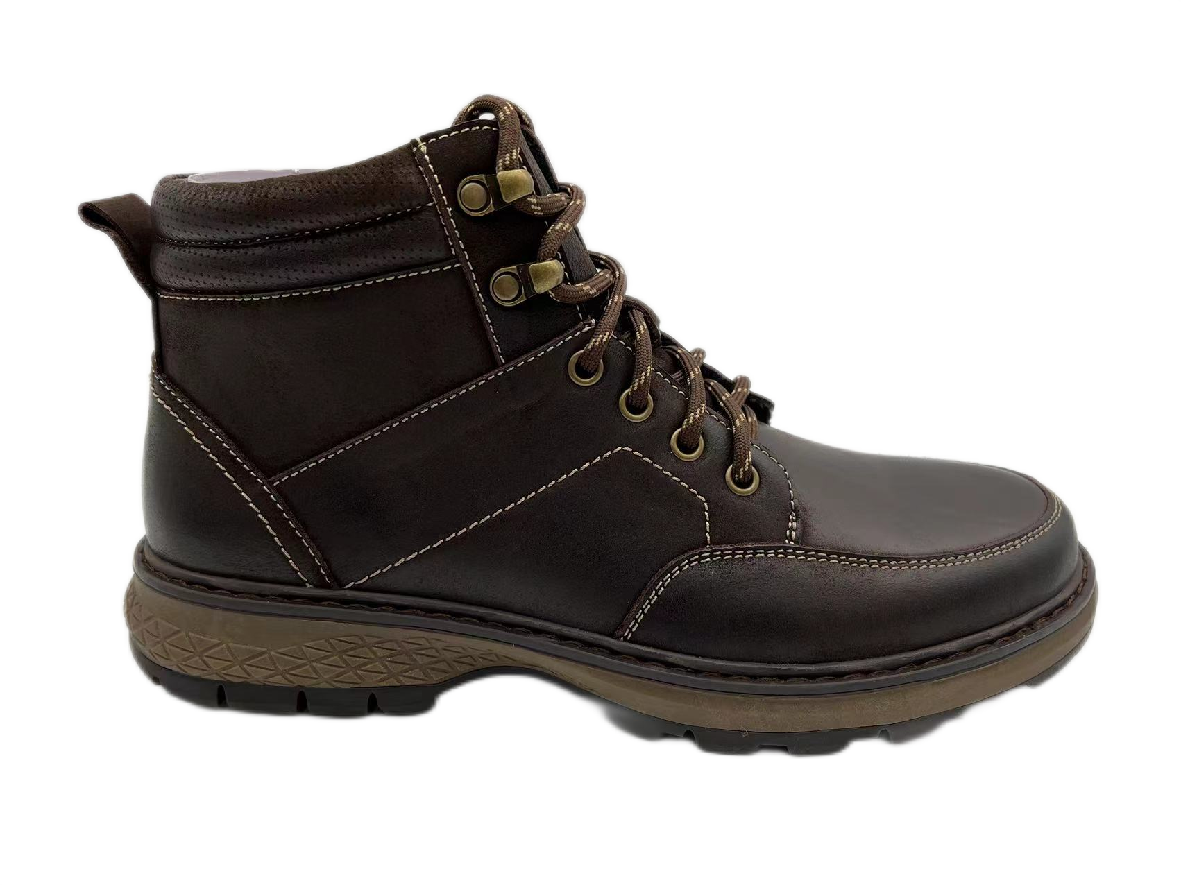 Fashion Simple Waterproof Fabric Upper Hiking Shoes Anti Slip Men Outdoor Trekking Boot
