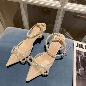 Top Quality Lady Nude High Heel Bridal Fancy Sandal