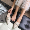 Durable low price apricot color women flat summer sandal shoes