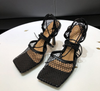 Weaving Fashion Design Sandals Summer New Fashion Thin High Heels Women's Sandals
