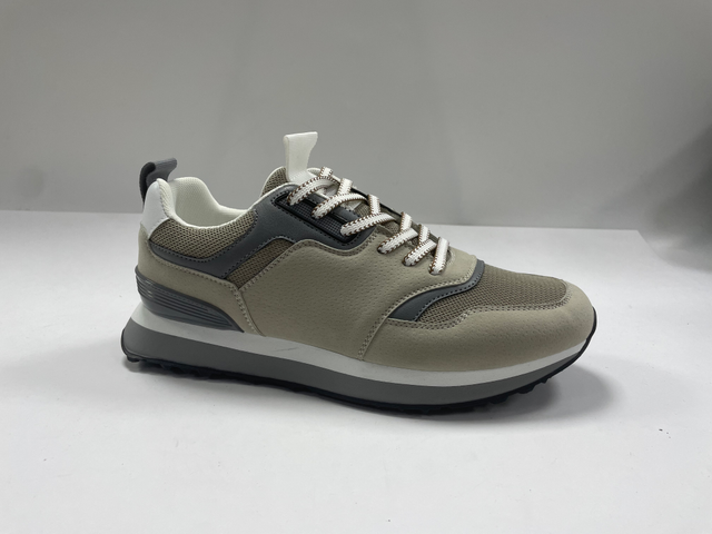 Sneaker Manufacturer Latest Sport Breathable Leather Made White Flat Sneakers Black Casual Shoes Men